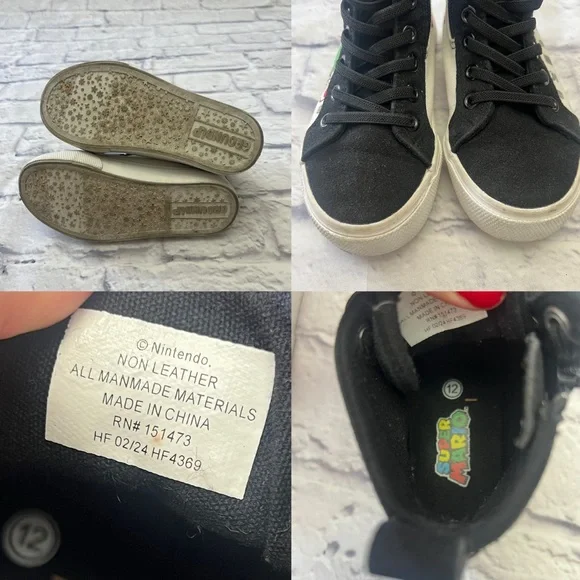 Mario Kart Boys’ High Top Sneakers,‎ Sizes 12 - Picture 17 of 17